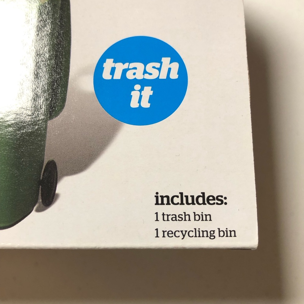 NIB Bigmouth Inc Mini Trash & Recycling Bin’s DESK CADDY SET - Picture 2 of 5